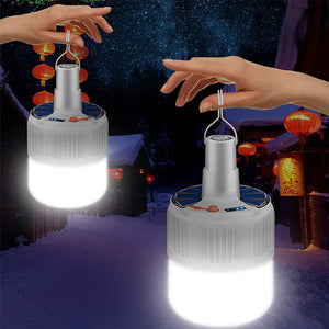 80/100W Portable Lanterns Camping Lamp Rechargeable Emergency Light Outdoor Tente Familiale Camping LED Light Bulb Solar Lamp
