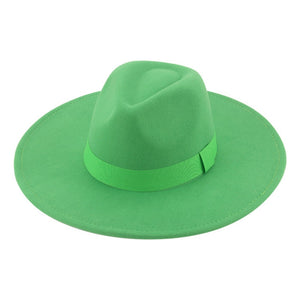 Fedora Hats for Women New 9.5cm Wide Brim Dress Men Caps Felted Hat Panama Church Wedding Ribbon Band Men Hat Sombreros De Mujer