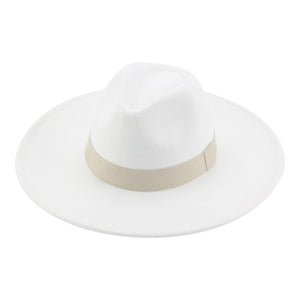 Fedora Hats for Women New 9.5cm Wide Brim Dress Men Caps Felted Hat Panama Church Wedding Ribbon Band Men Hat Sombreros De Mujer