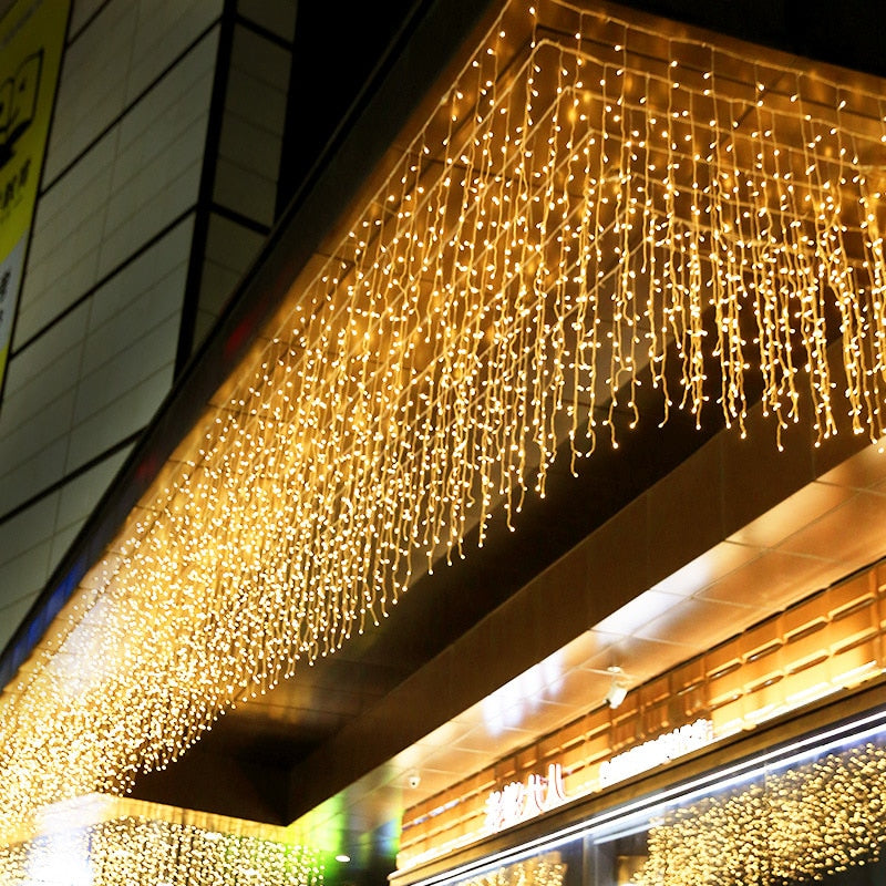 Solar Lights 6m Width Droop 0.5m Christmas Solar Garland Light String for Garden Eaves House Outdoor Decoration