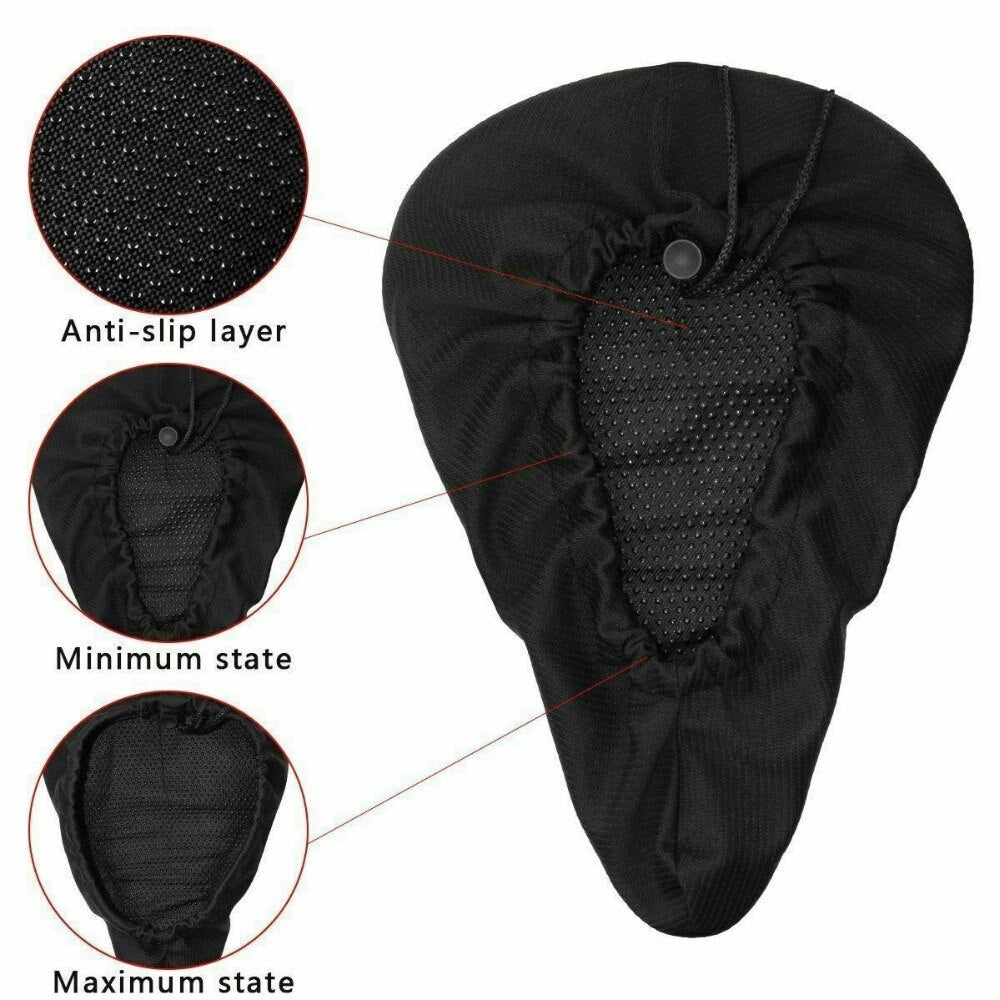 Bicycle Saddle Gel Cushion Cover Ergonomic design For Comfortable Exercise Bike Seat Pad Bike Cycling Riding Accessories Part