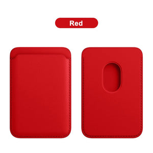 For Magsafe Magnetic Card Holder Case For iPhone 13 11 12 Pro MAX mini Leather Wallet Cover XR XS MAX Card phone Bag Adsorption