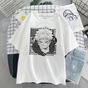 2022 T-shirt Japanese Anime Women&#39;s T-shirt Jiu-Jitsu Kaisen T-shirt Unisex Top Graphic Y2k Cool Unisex T-shirt Male Goth Tops