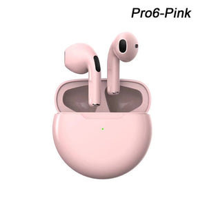 Pro 6 TWS Wireless Headphones with Mic Fone Bluetooth Earphones Sport Earbuds Pro6 J6 Headset for Apple iPhone Xiaomi Huawei LG