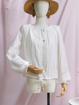 Jastie 2022 Spring Summer Blouse Shirts Women Long Sleeve Boho White Loose Blouses Shirt Women&#39;s Clothing Beach Tops Blusas