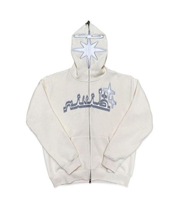 Y2K Embroidered Print Hoodies Men&#39;s Fashion Oversized Full Zip Up Hooded Sweatshirt Hip Hop Long Sleeve Jacket Coat Streetwear