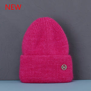 Hot Selling Winter Hat Real Rabbit Fur Winter Hats For Women Fashion Warm Beanie Hats Women Solid Adult Cover Head Cap