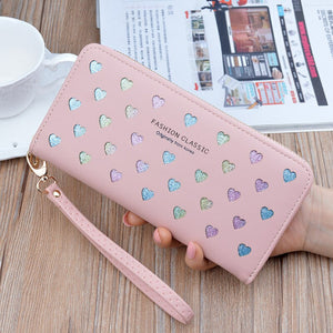 Women&#39;s Brand Clutch Purse Ladies Money Wallet for Women&#39;s Clutch Bag Slim FeMale Wallet Card Holder Uneven Wallets Made Leather