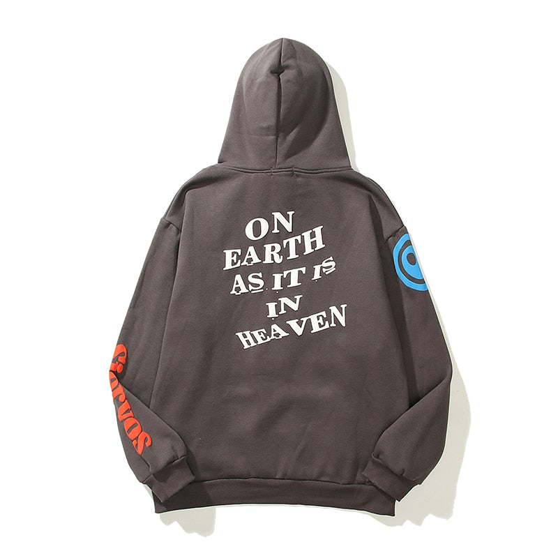 Harajuku Retro Letter Foam Graffiti Fleece Mens and Womens Hooded Sweatshirts Oversized Casual Pullover Loose Hoodies