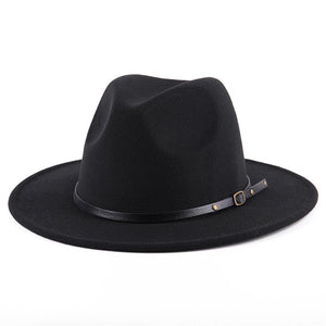 Fashion Wool Fedora Hat For Women Men Winter Autumn Church Jazz Hats Viking British Flat Brim Felt Hat Outdoor Casual Fedoras