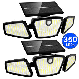 Waterproof Solar Powered Outdoor Light Motion Sensor 2000LM 350 LED Security Street Lamp Sconce Spotlights for Garden Decoration
