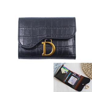 Women Card Holder Short Wallet Mini Women's PU Letter Wallet Multi-Card Card Holder Small Bag Multi-functional Purse Clutch Bag