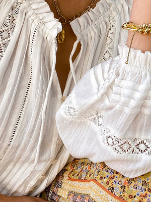 Jastie 2022 Spring Summer Blouse Shirts Women Long Sleeve Boho White Loose Blouses Shirt Women&#39;s Clothing Beach Tops Blusas