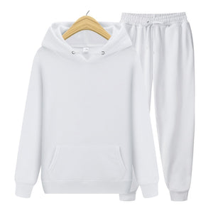 2022 new Men's ladies casual wear suit sportswear suit solid color pullover + pants suit autumn and winter fashion suit