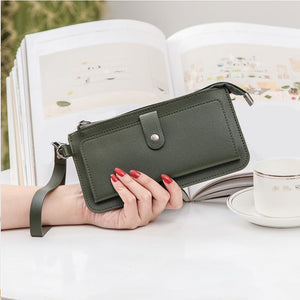 New Fashion Pu Leather Women Wallet Clutch Women&#39;s Purse Best Phone Wallet Female Case Phone Pocket Purse Coin Bag
