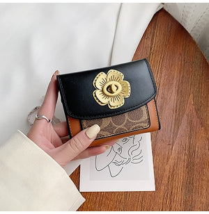 Fashion Women's Wallet Female Short Wallets for Women Coin PU Leather Purses Card Holder Luxury Wallets Famous Brands
