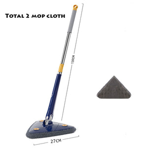 Triangle 360 Cleaning Mop Telescopic Household Ceiling Cleaning Brush Tool Self-draining To Clean Tiles and Walls