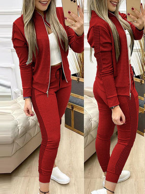 2022 Women Two Piece Set Outfits Autumn Women's Tracksuit Zipper Top And Pants Casual Sport Suit Winter 2 Piece Woman Set