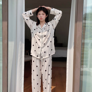 Pajamas 2022 spring and summer new simple fashion 3D digital positioning printing short-sleeved trousers women&#39;s pajamas set