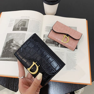 Women Card Holder Short Wallet Mini Women's PU Letter Wallet Multi-Card Card Holder Small Bag Multi-functional Purse Clutch Bag