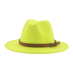 Fedora Hats for Women Men Wide Brim Solid Women Hats Band Belt Classic Formal Dress Khaki Black Winter Hats Sombreros De Mujer