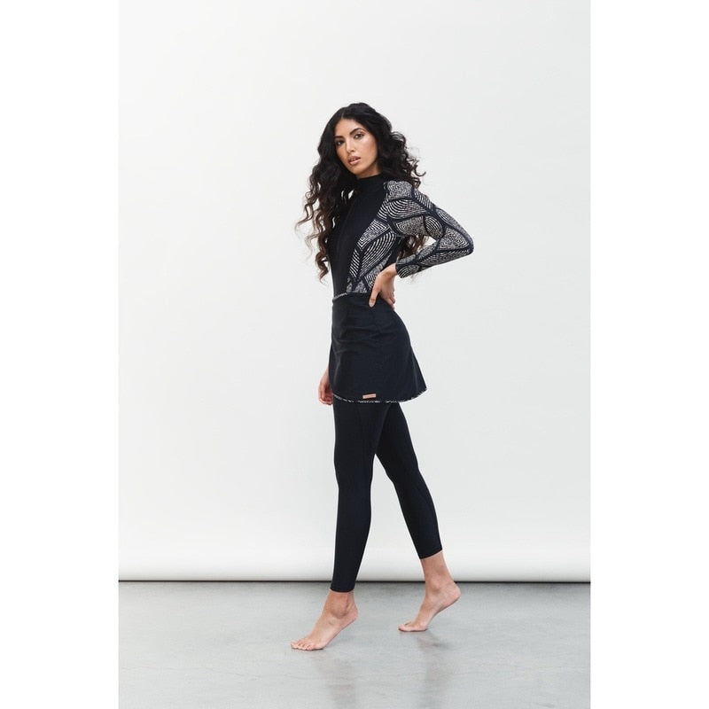 4 Piece Set Women&#39;s Muslim Swimwear Full Cover Lslamic Clothes Hijab Long Sleeves Sport Swimsuit Burkinis Wear Bathing Suit 4XL