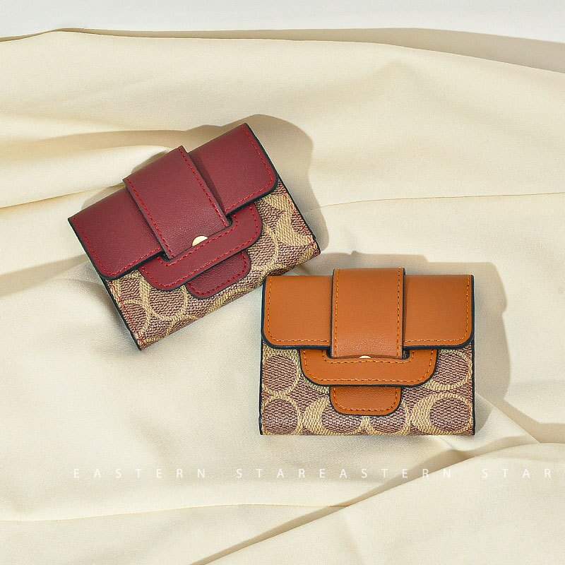 Ins Business Card PU Purse Wholesale Cross-Border Korean Style Fashion Pouch Women's Zipper Expanding Card Holder Wallet Purse