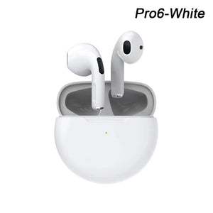 Pro 6 TWS Wireless Headphones with Mic Fone Bluetooth Earphones Sport Earbuds Pro6 J6 Headset for Apple iPhone Xiaomi Huawei LG