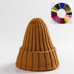 Unisex Hat Cotton Blends Solid Warm Soft HIP HOP Knitted Hats Men Winter Caps Women&#39;s Skullies Beanies For Girl Wholesale шляпа