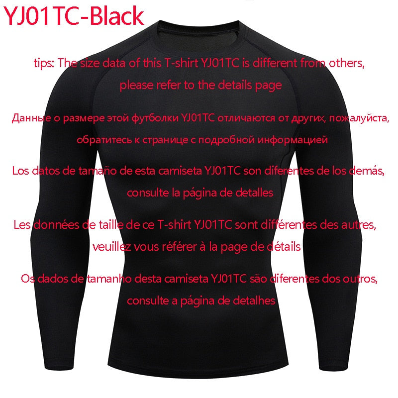 Men Bodybuilding Sport T-shirt Quick Dry Running Shirt Long Sleeve Compression Top Gym T Shirt Men Fitness Tight Rashgard