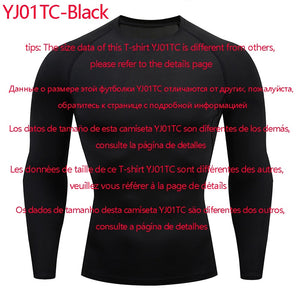 Men Bodybuilding Sport T-shirt Quick Dry Running Shirt Long Sleeve Compression Top Gym T Shirt Men Fitness Tight Rashgard