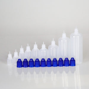 20pcs 5ml/10ml/15ml/20ml/30ml/50ml/100ml/120ml Empty LDPE Plastic E Liquid Juice Dropper Eye Bottles Long Tip Cap Vape Container
