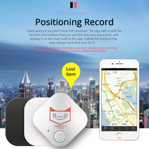 Smart Mini Bluetooth GPS Tracker Kids Pets Wallet Tag  Keys GPS Locator Alarm Realtime Finder Keyfinder Vehicle anti-lost Device