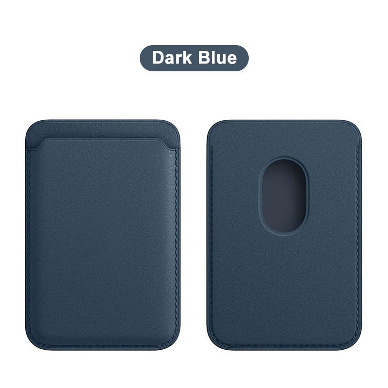 For Magsafe Magnetic Card Holder Case For iPhone 13 11 12 Pro MAX mini Leather Wallet Cover XR XS MAX Card phone Bag Adsorption