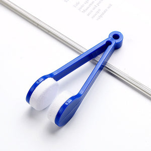Portable Multifunctional Glasses Cleaning Rub Eyeglass Sunglasses Spectacles Microfiber Cleaner Brushes Wiping Tools Mini 1 Pcs