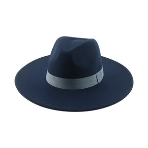 Fedora Hats for Women New 9.5cm Wide Brim Dress Men Caps Felted Hat Panama Church Wedding Ribbon Band Men Hat Sombreros De Mujer