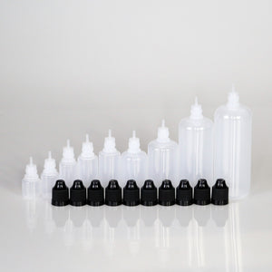 20pcs 5ml/10ml/15ml/20ml/30ml/50ml/100ml/120ml Empty LDPE Plastic E Liquid Juice Dropper Eye Bottles Long Tip Cap Vape Container