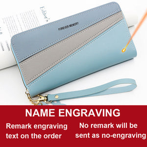 2022 New Long Women Wallets Cute Fashion Multifunctional Clutch Name Print Female Wallet Kpop Card Holder Luxury Women&#39;s Purse