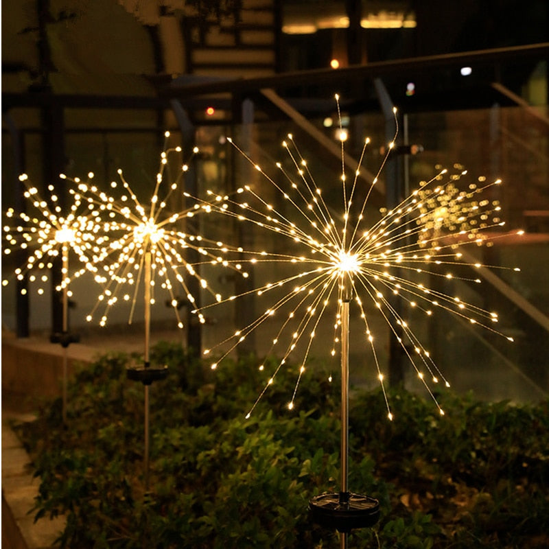 Solar Outdoor Lights Garland 90/120/150 LEDs Festoon Led Light Waterproof Solar Firework Garden Lawn Light New Year Christmas