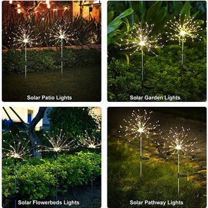 Solar Outdoor Lights Garland 90/120/150 LEDs Festoon Led Light Waterproof Solar Firework Garden Lawn Light New Year Christmas