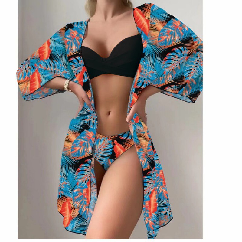 2023 new swimsuit three-piece suit women's bikini split swimsuit women's bikin