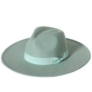 New color Fedora winter hat top concave-convex water drop 9.5cm brim male and female felt jazz watermelon red шляпа женская