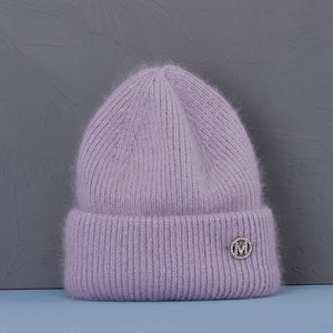 Hot Selling Winter Hat Real Rabbit Fur Winter Hats For Women Fashion Warm Beanie Hats Women Solid Adult Cover Head Cap