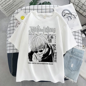 2022 T-shirt Japanese Anime Women&#39;s T-shirt Jiu-Jitsu Kaisen T-shirt Unisex Top Graphic Y2k Cool Unisex T-shirt Male Goth Tops