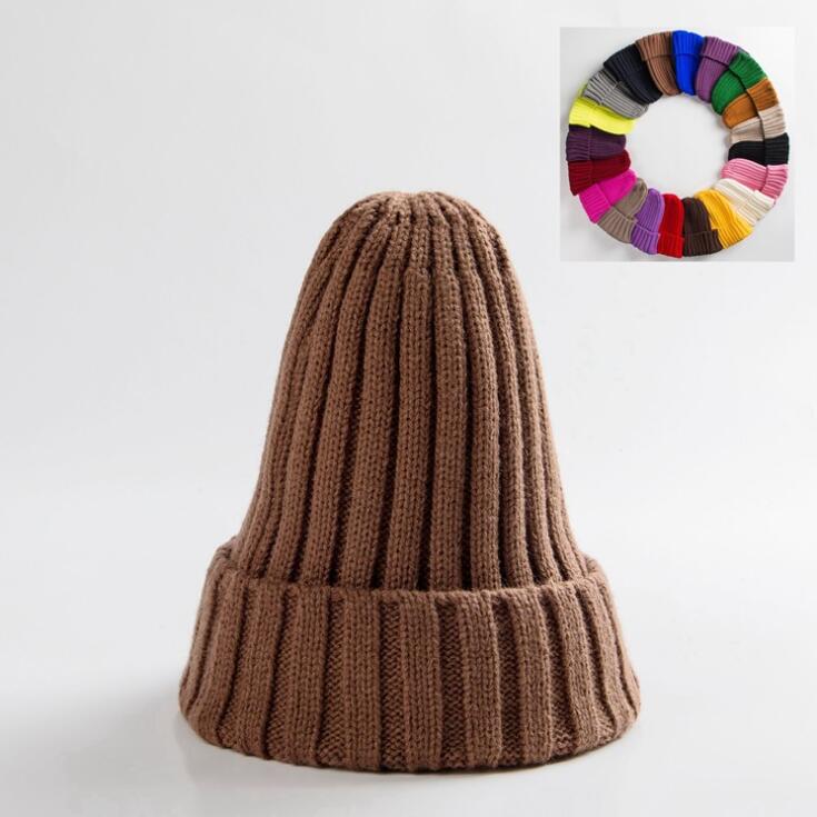 Unisex Hat Cotton Blends Solid Warm Soft HIP HOP Knitted Hats Men Winter Caps Women&#39;s Skullies Beanies For Girl Wholesale шляпа