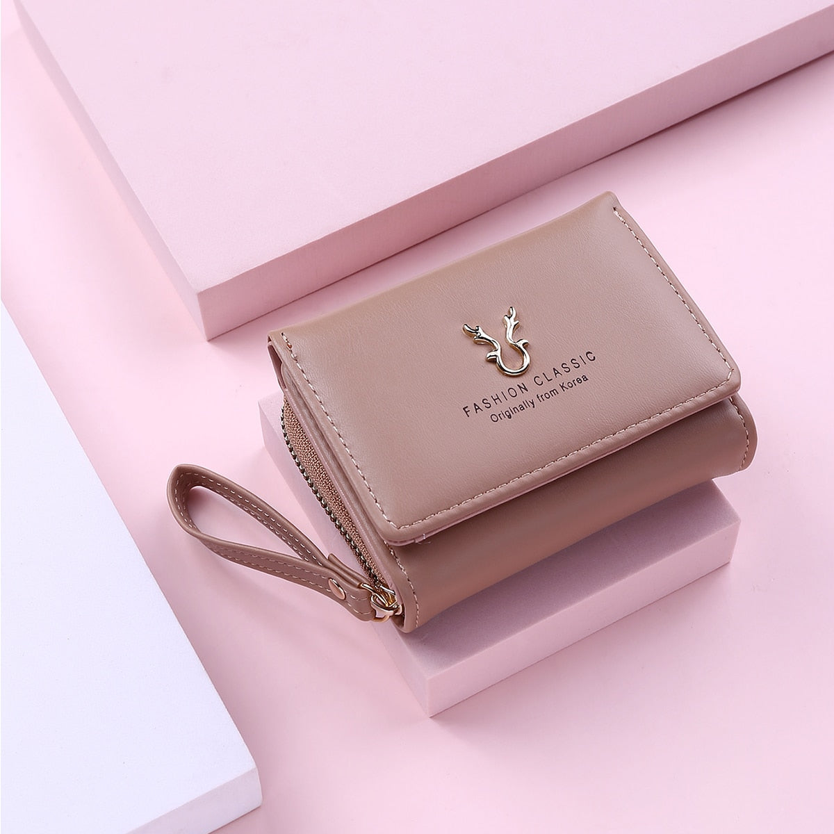 Antler Decoration Women&#39;s Wallet New Fashion Short Coin Purse Card Holder Small Ladies Wallet Female Hasp Mini Clutch